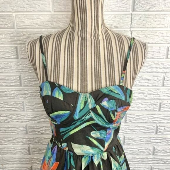 LC Lauren Conrad Multicolored Floral Sun Dress Size 2 - Picture 2 of 7